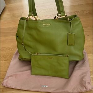 Miu Miu Leather Tote